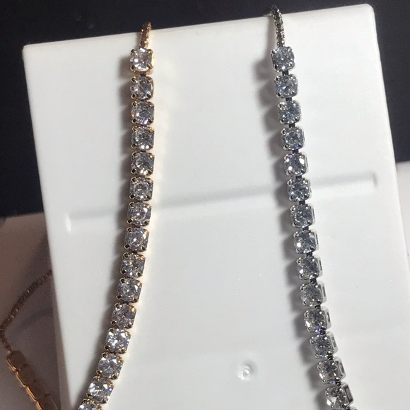 New Swarovski Tennis Slider Bracelets, silver or gold - Picture 2 of 4